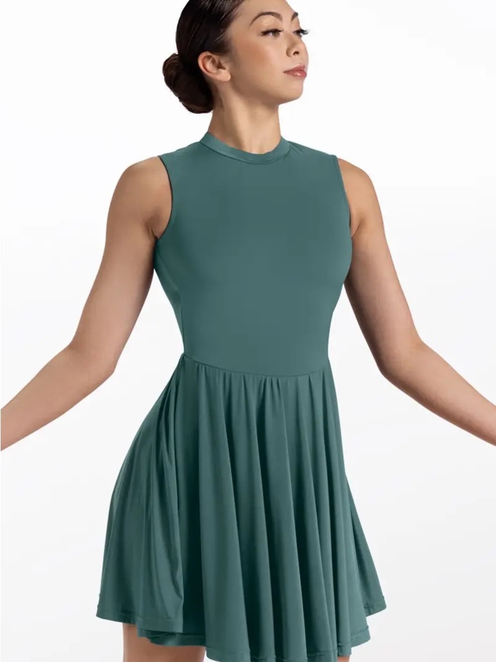 balera Teal Sleeveless Fit-and-Flare Dress